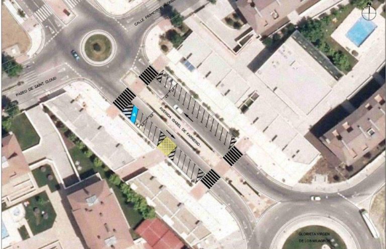 Las avenidas Infante Don Luis e Isabel de Farnesio tendrán plazas de aparcamiento en batería