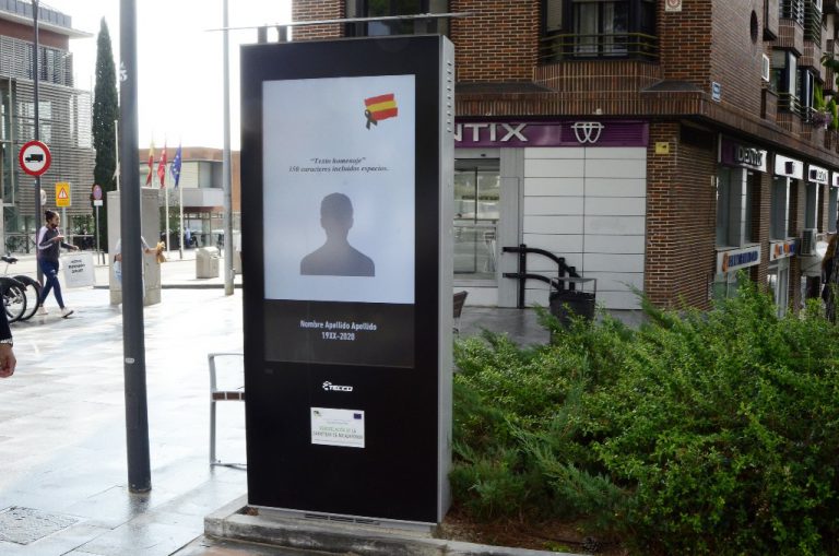 Un espacio para el recuerdo de los boadillenses fallecidos por la Covid-19 MUPI electrónico